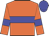 Orange body, big-blue hoop, orange arms, big-blue armlets, big-blue cap