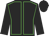 Black, green seams, black arms
