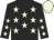 Black, beige stars, beige cap