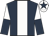 Dark blue, white panel, halved sleeves, white cap, dark blue star