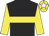 Black, yellow hoop, yellow sleeves, yellow cap, white star