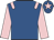 Royal blue, pink epaulettes & sleeves, pink star on cap