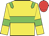 yellow, green hoop and epaulettes, green armbands, red cap