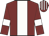 Maroon, white stripe and armlets, striped cap