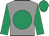 Grey, emerald green disc & sleeves, emerald green cap