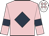 Pink, dark blue diamond, dark blue armlet, white cap, pink spots