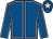 Royal blue, pink seams, pink star on cap