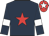 Dark blue, red star, white armlet, red cap, white star