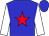 Big-blue body, red star, white arms, big-blue cap
