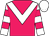 Rose body, white chevron, white arms, rose hooped, white cap