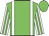 Green body, white braces, white arms, green striped, green cap