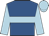 Royal blue, light blue hoop, sleeves and cap