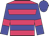 Rose body, big-blue hooped, big-blue arms, rose armlets, big-blue cap