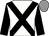 White body, black cross sashes, black arms, grey cap