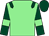 green with dark green epaulets, dark green sleeves with green armlets, dark green cap
