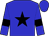 blue, black star, black armlets on sleeves