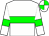 White body, green hoop, white arms, green armlets, white cap, green quartered