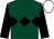 dark green, black diamond hoop, black sleeves, white cap