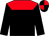 Black, red yoke, quartered cap