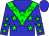 blue, green chevron, green stars, blue cap