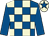 Royal blue & beige check, royal blue sleeves, beige cap, royal blue star