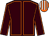 Brown, orange seams, orange & white striped cap