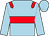 light blue, red epaulets, red hoop,