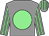 Grey, light green disc, striped sleeves and cap