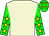 Beige body, big-green arms, yellow stars, big-green cap, yellow stars