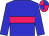 Big-blue body, rose hoop, big-blue arms, rose cap, big-blue quartered