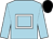light blue, white hollow box, black cap