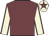 Garnet body, beige arms, garnet seams, beige cap, garnet star