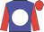 Blue, white disc, red sleeves, red cap