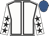 WHITE, BLACK seams, WHITE sleeves, BLACK stars, ROYAL BLUE cap