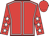Red, white seams, red sleeves, white stars, red cap