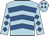 Light blue, royal blue chevrons, diamonds on sleeves and cap