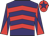 Purple, red chevrons, diabolo on sleeves, red cap, purple star