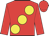 Red, large yellow spots