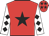Red, black star, white sleeves, black diamonds, red cap, black stars