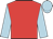 Red, light blue sleeves and cap