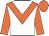 White body, orange chevron, orange arms, orange cap