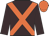 Brown body, orange cross sashes, brown arms, orange cap