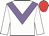 White body, mauve chevron, white arms, red cap