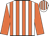 White body, orange striped, orange arms, white cap, orange striped