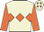 Beige, orange triple diamond & sleeves, beige cap, orange diamonds