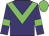 Purple, green chevron, armlets and cap