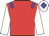 red, blue epaulets, white sleeves, blue diamond on white cap