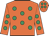 orange, emerald green spots
