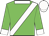 Green, white sash, collar, cuffs and cap