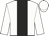 White, black stripe